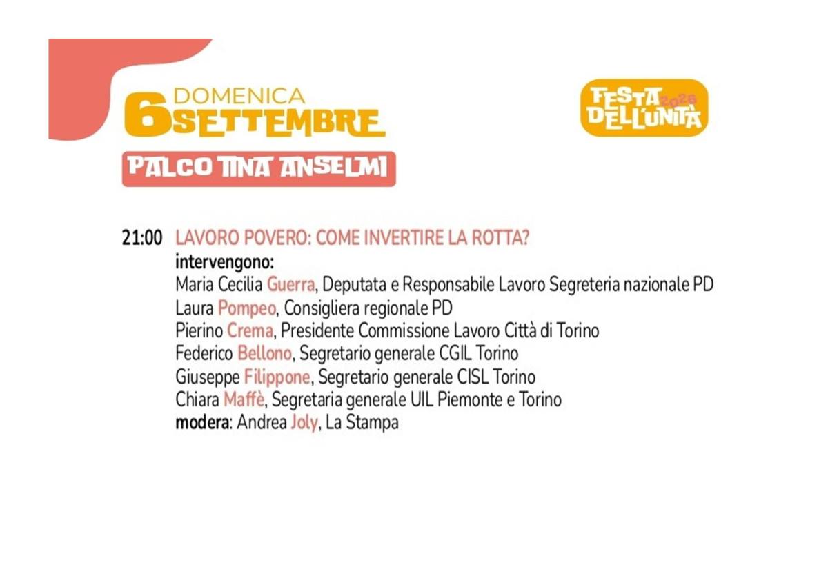 LA UIL PIEMONTE PARTECIPA AGLI INCONTRI DELLA FESTA DELL'UNITA' DI TORINO  0