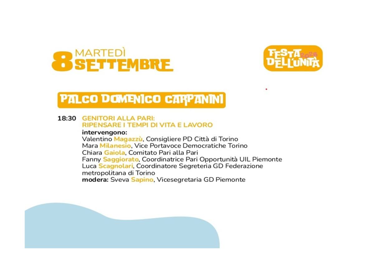 LA UIL PIEMONTE PARTECIPA AGLI INCONTRI DELLA FESTA DELL'UNITA' DI TORINO  1