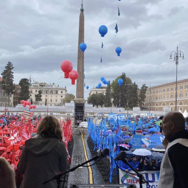 Manifestazione di UIL FPL, Uil PA, FP CGIL su Salario, Salute, Diritti, Occupazione