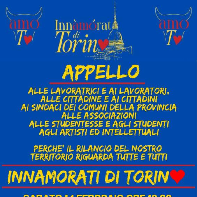 Innàmórati di Torino, corteo per rilanciare l'economia e l'industria della città