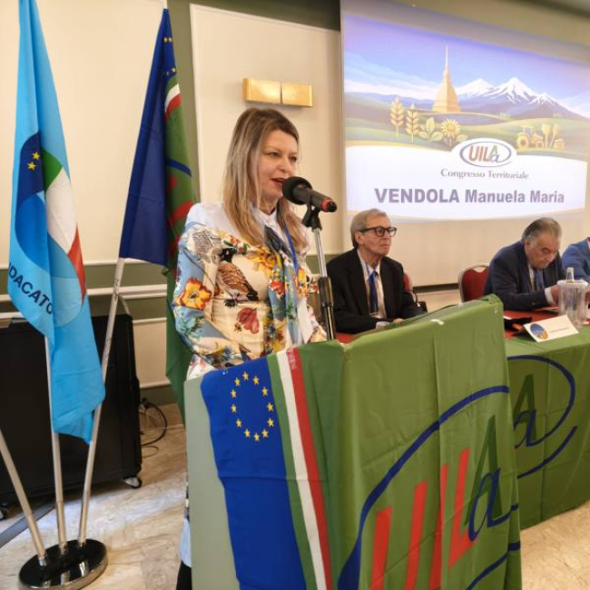 Manuela Vendola confermata al vertice della UILA Torino Aosta