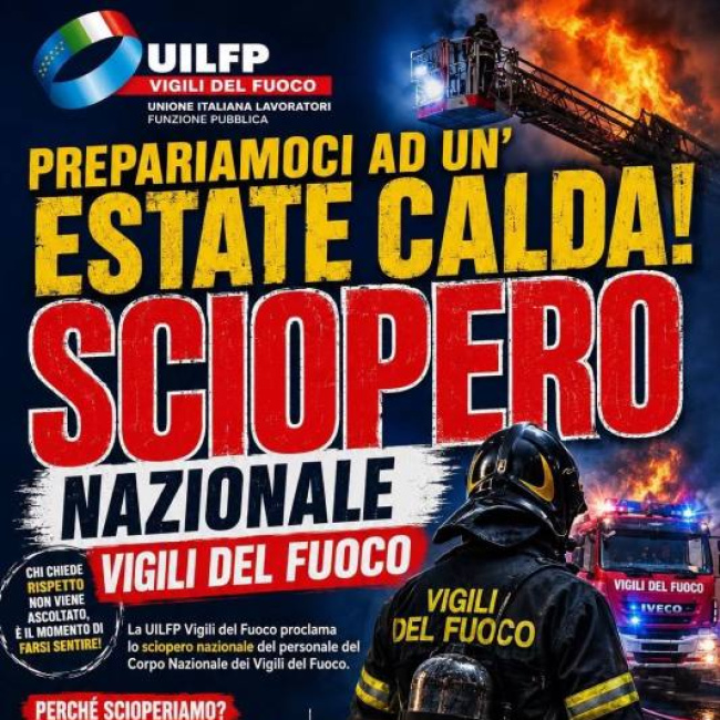 La UIL FP Vigili del fuoco proclama lo sciopero nazionale 